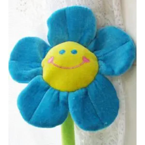 Cartoon Household Toys Multifunctional Smile Sunflowers Plush Plants Baby Bed Decoration Room Decoration Curtain Buckle Gift