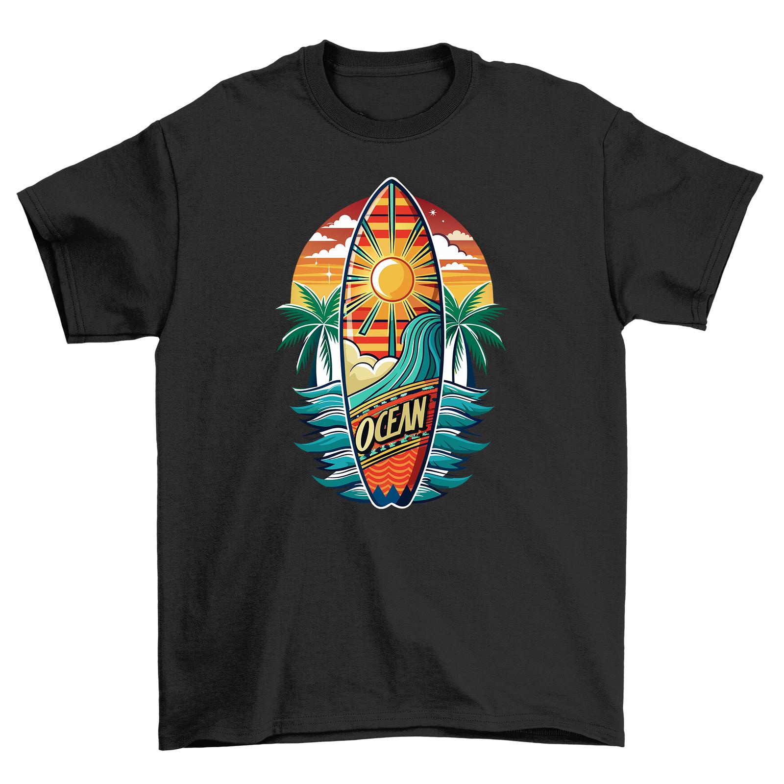 

Hang Loose with Summer_62 Surfboard and Palm Trees T-Shirt Mens Womens Tees Top - Funny Summer Vibe S