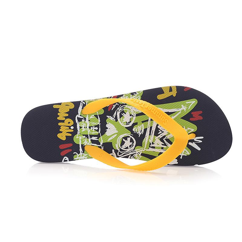 Fashion 2025 New Men's Rubber Flip-Flops Trendy Anti-Slip Beach Sandals for Summer Casual Non-Slip Slippers Students Lightweight Stylish