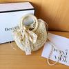 Handmade Half-Round Rattan Woven Straw Bag Summer Women Messenger Crossbody Bags Girls Small Beach Handbag