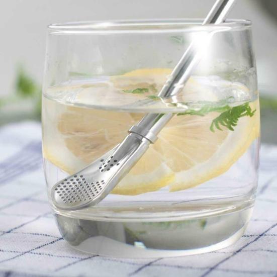 Reusable Stainless Steel Drinking Straw Coffee Yerba Mate Tea Filter Bar Tools