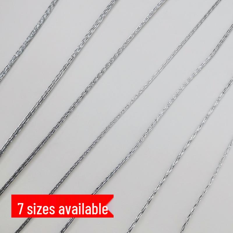 Uncoated Steel Wire Rope 1.2-2.5mm - Safety, Decorative Pull Cord for Hanging, Tags, Clothesline, and Lights