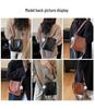 Korean Style Retro Square Bucket Bag - Versatile Large Capacity Crossbody for Women