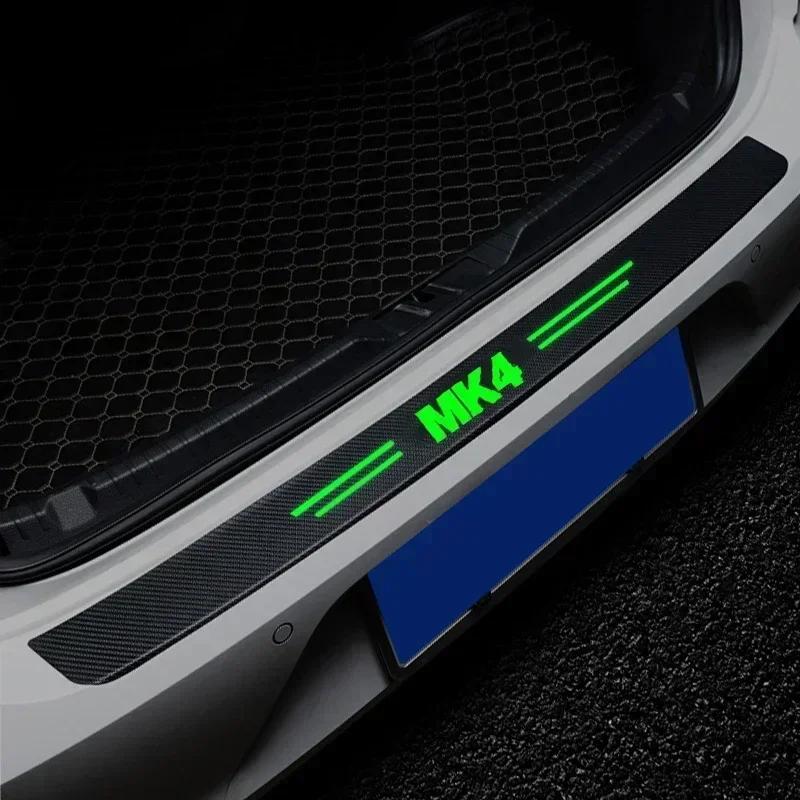 ASGBH1 For Volkswagen VW MK4 Logo Luminous Auto Door Sill Protect Decals Anti Scratching, Car Threshold Strip Welcome Pedal Sticker