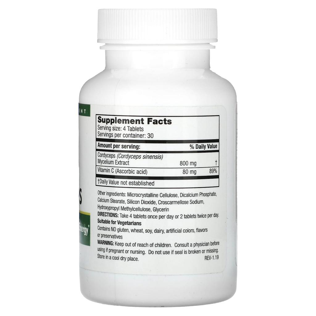 Super Cordyceps Sinensis, Veggie Tablets 120 Tablets