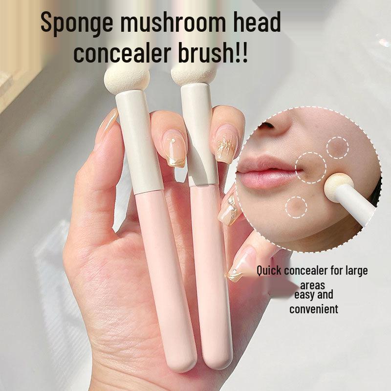 Mushroom Head Dual-Use Makeup Brush for Seamless Blending – Wet & Dry Concealer Application