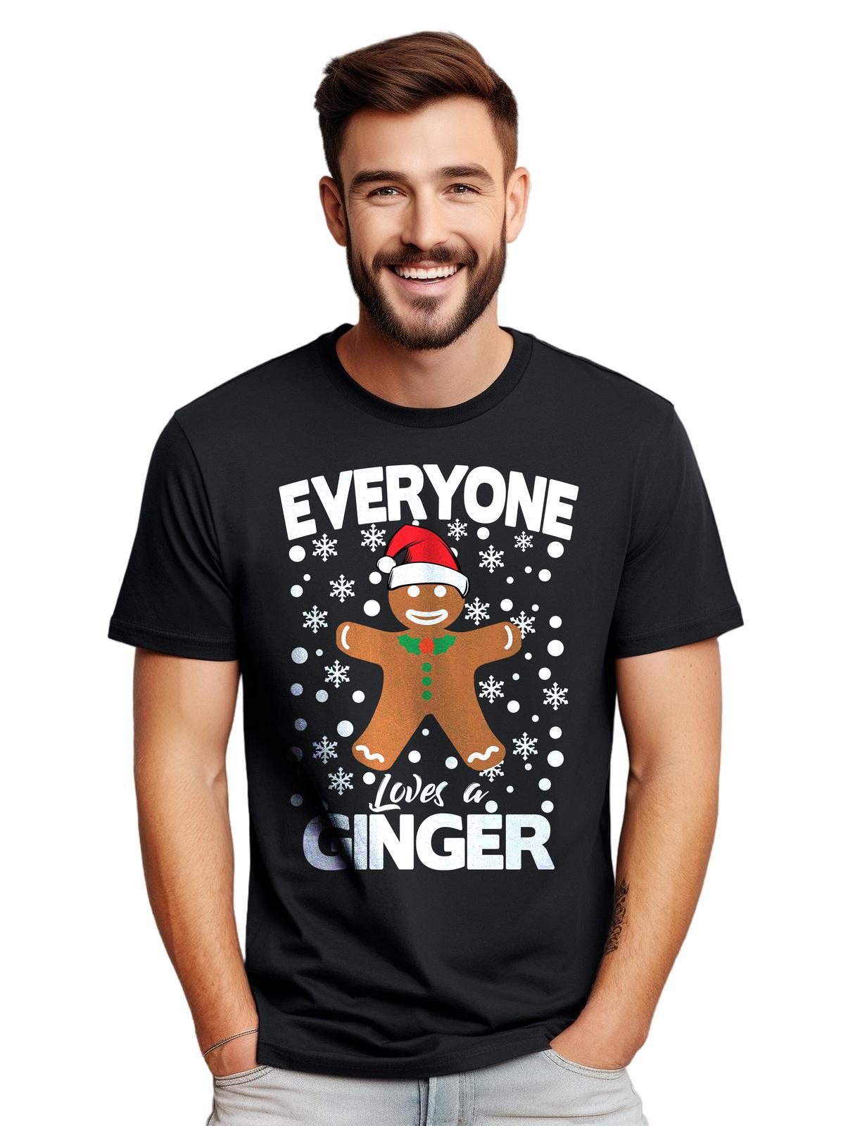 Everyone Loves a Ginger Christmas T-Shirt Mens Womens Tees Top - Funny and Festive! Unisex Printed De 2XL