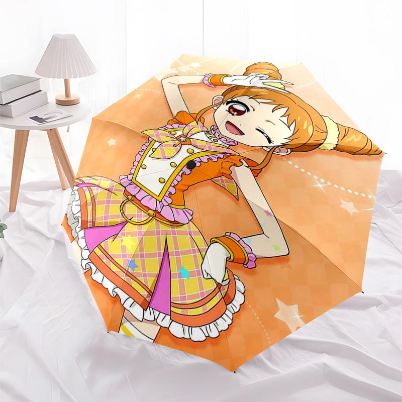 

1pc Rainbow Bell Outdoor Umbrella - Automatic Opening & Closing, Portable 3-Fold Design with Iron Frame - Perfect Gift for Fans, Travelers, Daily Use.