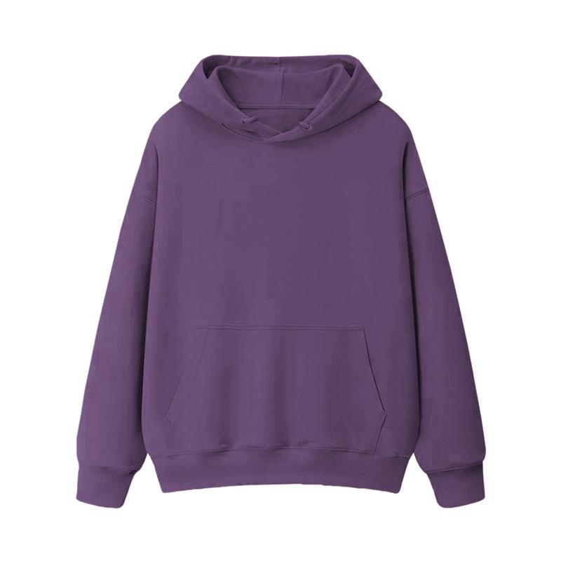 Fleece Thickened Loose Hooded Sweater Women's Autumn and Winter Warm Student Couple Solid Color Jacket Women's Clothing