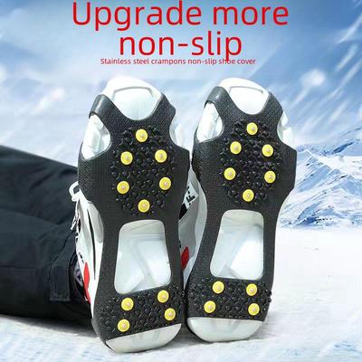 Ramponi Unisex Antiscivolo a 10 Punte in Silicone: Ramponi da ghiaccio e neve per viaggi all'aperto e alpinismo