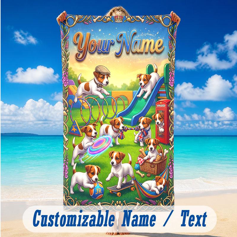 Celebration Party Theme Beach Towel Personalized Custom Name & Text Soft Quick Dry Beach Towel for Swimming Travel