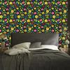 Ladybugs Wallpaper Navy Blue and Yellow for Living Room and Bedroom 50x1000