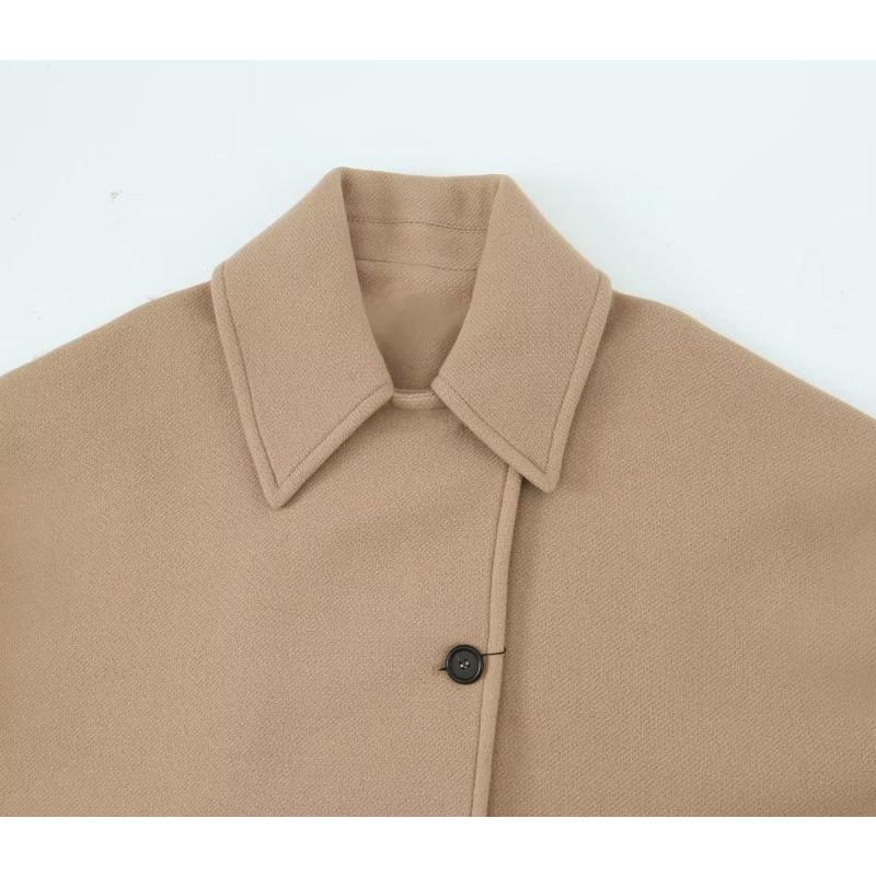 DAFIFY Moda damska Casual Jednokolorowe nadruki Jesienno-zimowe kurtki i płaszcze z długim rękawem i dekoltem POLO