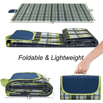 Wasserdichte Outdoor-Picknick-Matte Camping Strandmatte Plaid Tragbare Wanderreise Schlafdecke Klappgrünland Pad Teppich