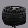 Set di Lusso Ciondoli Corona Bracciale Uomo Acciaio Inossidabile Romano Braccialetti Donna Gioielli per le Mani Regalo di San Valentino