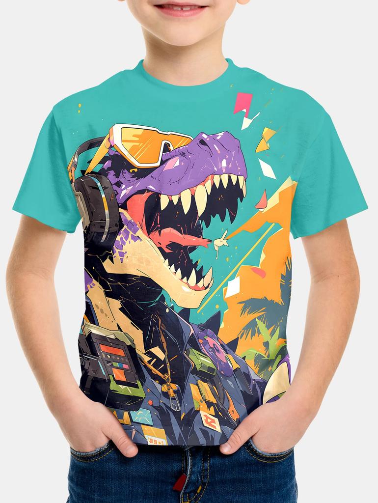 2025 Kids Clothes Dinosaur Graphic T Shirt for Children 3d Printed Tee Shirts Funny Children's Clothing T-Shirt Cool Design Tops