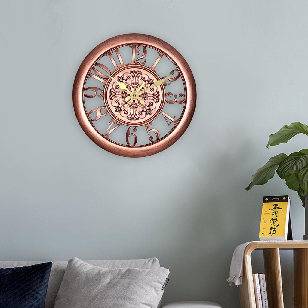 Clock Battery Operated Decorative Wall for Office Bedroom Living Room