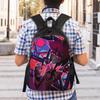 Radiostatic Vox Alastor Backpack Hazbin Hotels Stylish Backpacks Youth Camping Pattern School Bags Colorful Rucksack