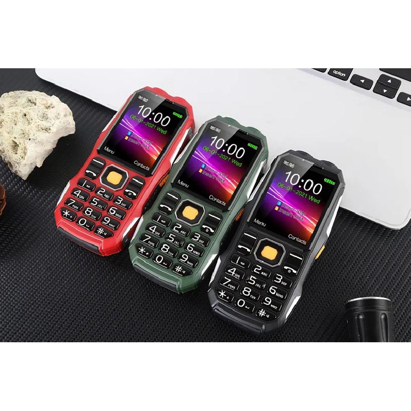 Unlocked Shockproof Senior Phone Big Battery Powerbank Large Key Durable 3 Sims Loud Voice Speed Dial Strong Torch For Elderly