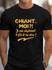 CHIANT UnisexS IM Just My MomS Son French Text Graphic TShirt Vibrant Blue with Bold Orange Print Lightweight Summer Crew Neck Short Sleeve Tee