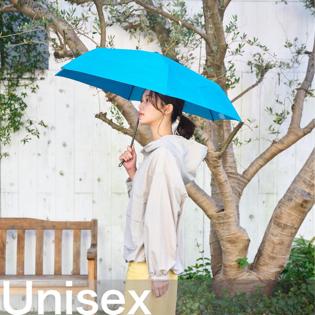 Umbrelă pliabilă urawaza care se pliază în 3 Formă Formă Mână Ușor de deschis și Pată de apă UV Coastă Pliabilă Ușor de pliat 10263 Albastru marin [Moonbat] Umbrelă,