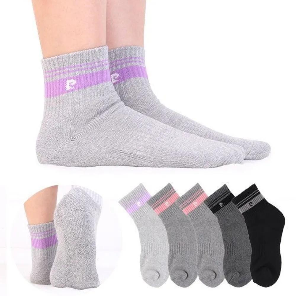 Pierre Cardin Women s Tinted Mid-Calf Color 5 Pairs Sports Pile Socks Double Pile Made in Korea 24cm