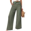 Women's Cotton And Linen Fashion Casual Pocket Drawstring Trousers