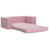 Kids  Sleeper Sofa 2 Seater Pink Soft Plush