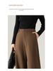Women's Autumn 2025 High-Waisted Lyocell Wool Pants - Narrow to Wide-Leg, Drapey, Floor-Length Trousers.