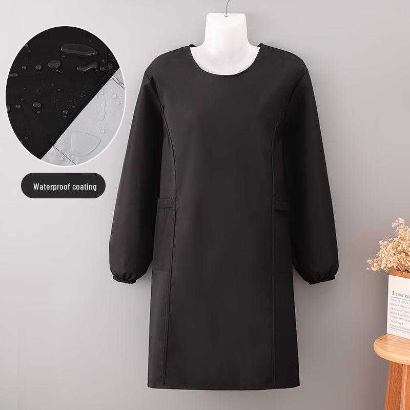 Shangqi Women's Long-Sleeve Waterproof Apron (2-Pack)