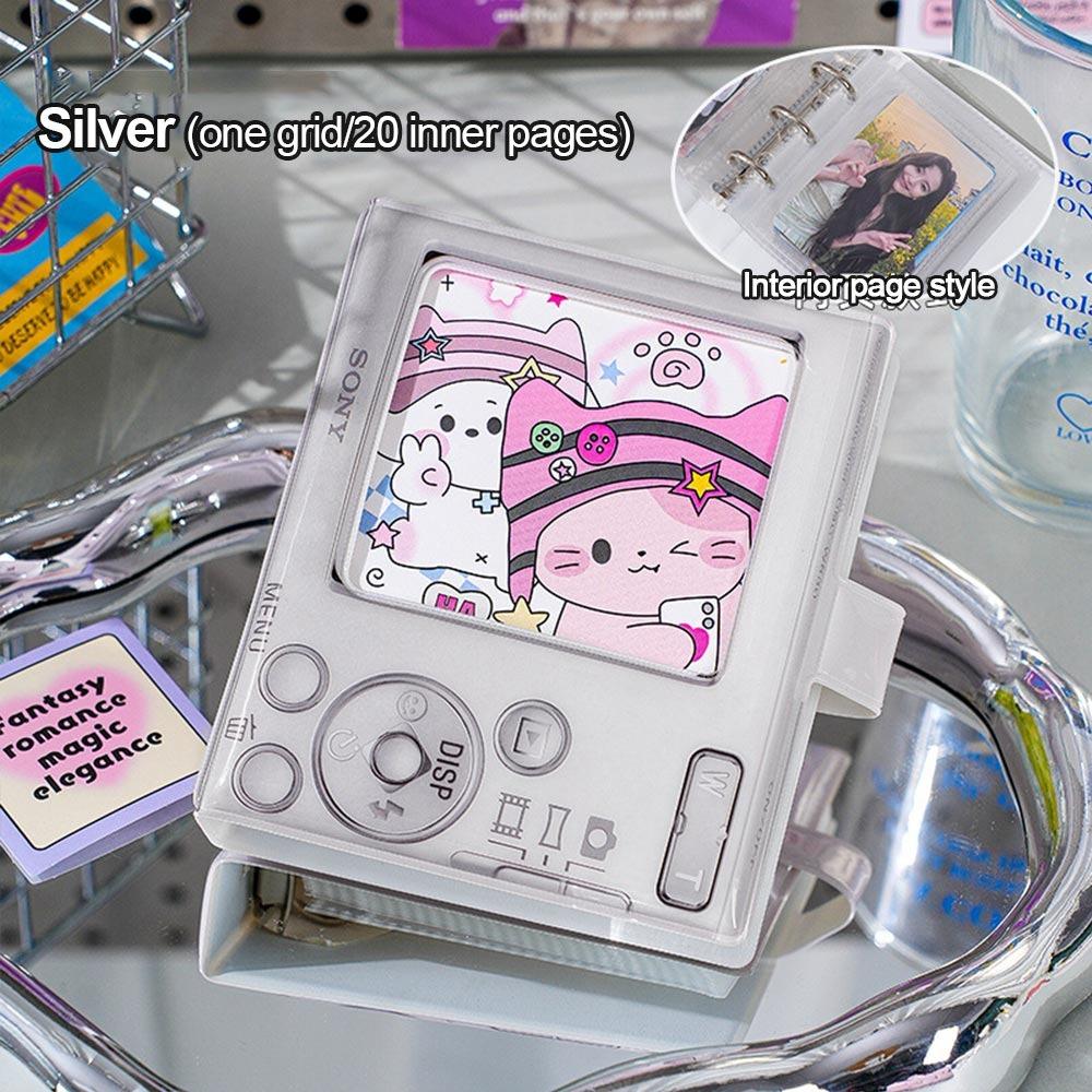 

Gentle Photo Album 3 Inch Commemorative Album Mini Star-chasing Card Album срібний