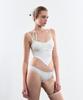 VINAJ Ribbon Halter Shirred Cone Bikini Bra (White)