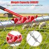 Top Rail Fabric Hanging Tool Chain Link Fence Tensioner Tool Heavy Duty Steel Stretcher with Heavy-Duty Cable Hook & Non-Slip Handle for One-Person