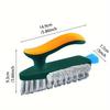 2 In 1 Slit and Floor Brush - Durable Plastic, Portable Design for Bathroom, Kitchen and Living Room Cleaning