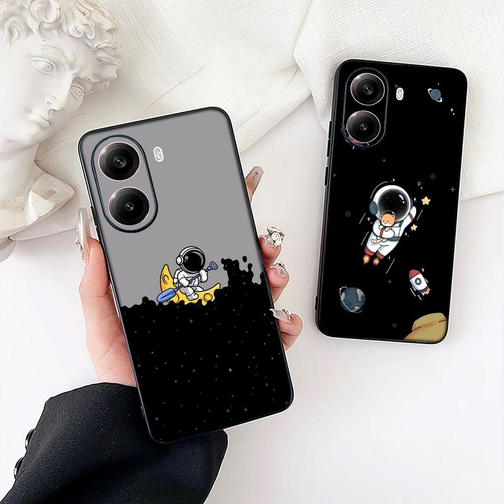 Galaxy Moon Sky Astronaut Stars Phone Case for Motorola Moto Edge 50 30 Fusion 40 NEO Ultra Pro G22 G23 G20 G35 G84 G13 G53