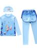 Boys' Quick-Dry Cartoon One-Piece Swimsuit with Long Sleeves and Sun Protection