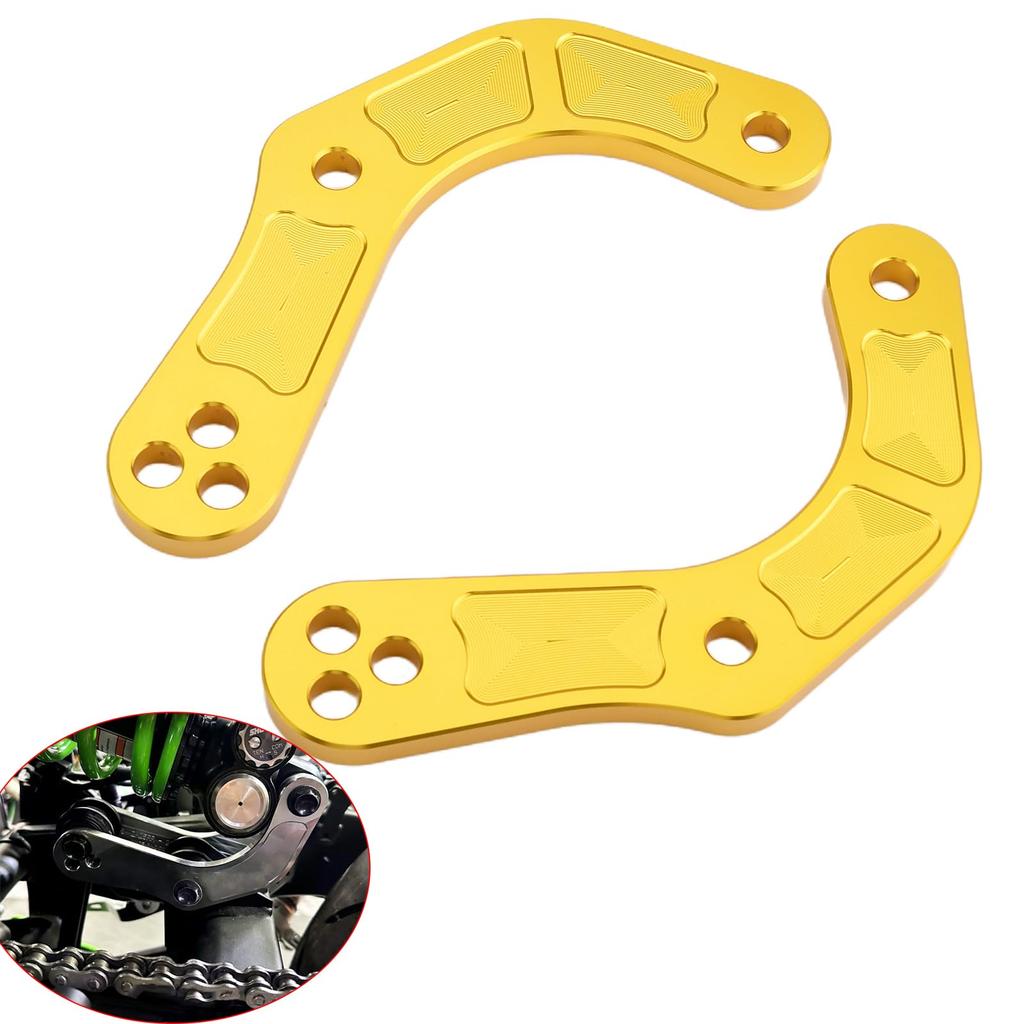 LEDISHUN Motorcycle Lowering Kit for Kawasaki ZX-25R (2020-2023) ZX-4R ZX-4RR (2023+) - Rear Lowering Link Rods (Gold) for Improved Ground Contact