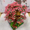 OUZEY Cherry Tree House Bonsai Construction Set Building Blocks DlY Toy Sakura Tree Home Decoration Ornaments Holiday Girlfriend