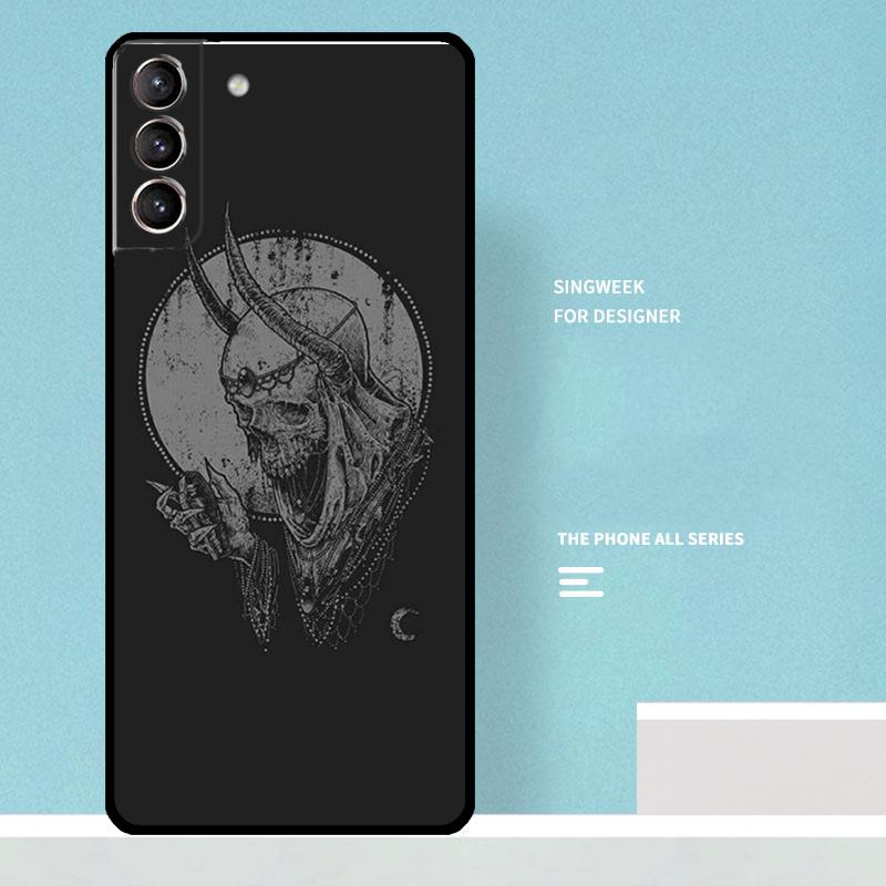 Satanic Scary Skull Case For Samsung Galaxy S25 Ultra S25 FE S20 S21 S22 S23 Plus S9 S10 S24 Ultra Phone Cover