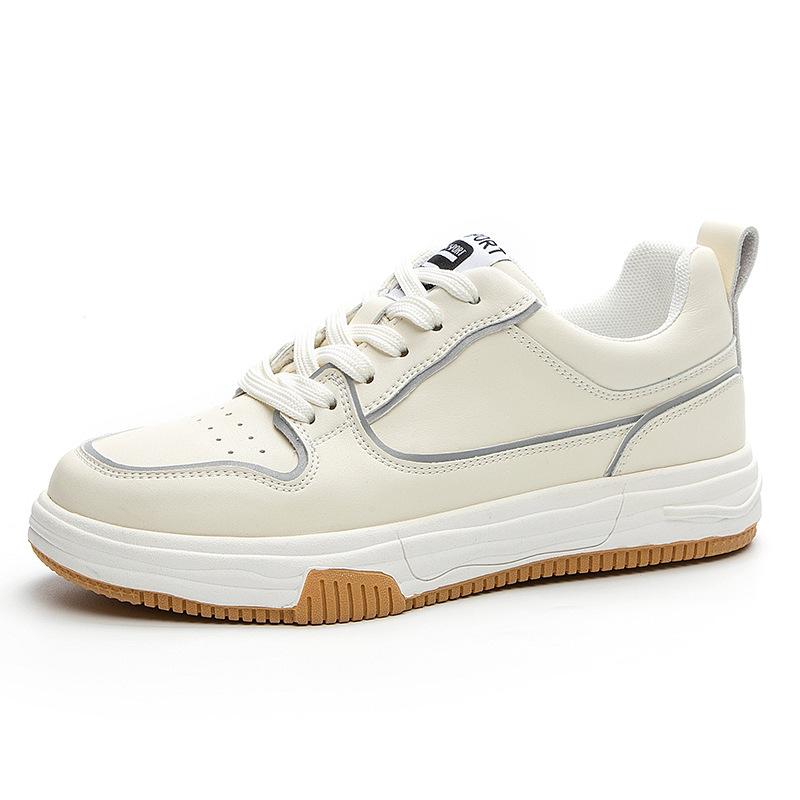 

Модные белые туфли с круглым носком на плоской подошве, спортивная повседневная обувь, женская обувь 40 бежевый