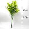 Artificial Greenery Wall Panel 7-Branch 11-Layer Plastic Foliage Home Decor Office Studio Photography Background