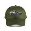 Collectible Die  Cast Silver Metallic Sports Car Baseball Cap Fashion Unisex Sunhat Womens Outdoor Sports Snapback Cap