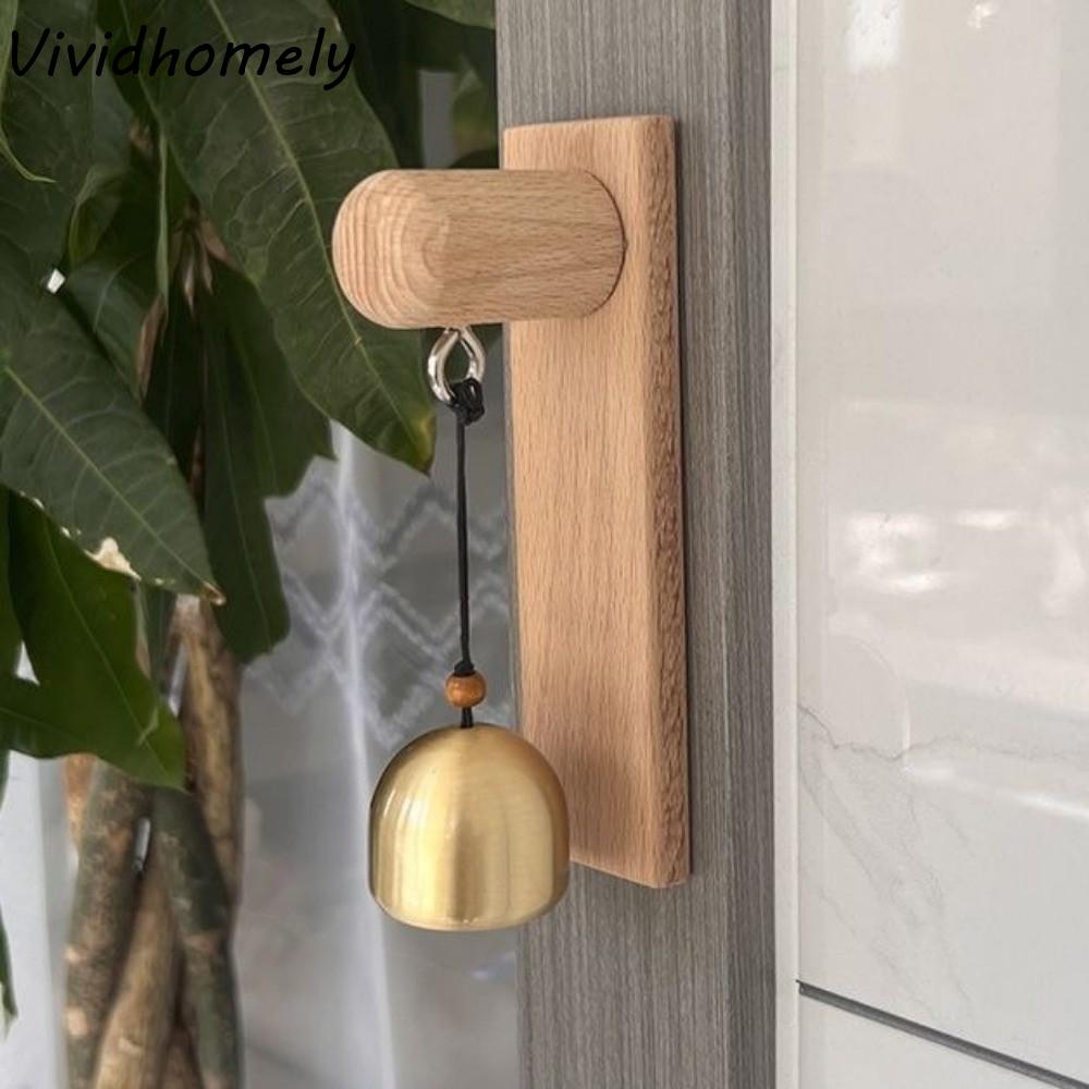 Delightful Sound Japanese Style Wooden Door Bell Bells Clang Rustic Wind Chime Handmade Shopkeepers Bell Unique Gift