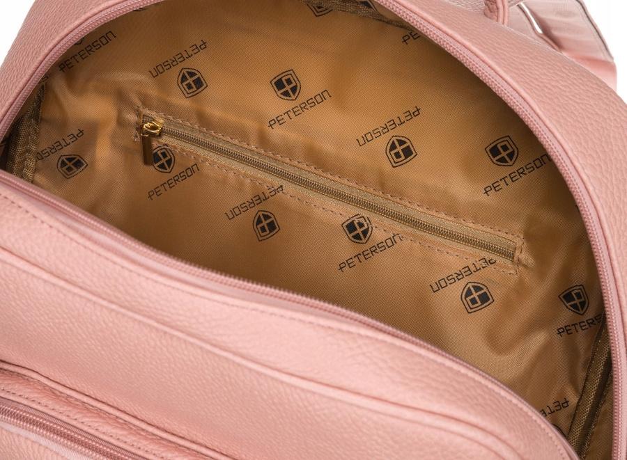 Spacious women's backpack made of eco-leather - Peterson