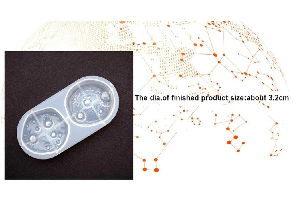 Falling Stone Silicone Mold with Holes Galaxy Silicone Mold Resin Space Jewelry DIY Soft Mold UV Resin Jewelry Molds