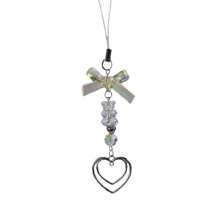 Anti Lost Phone Strap Y2K Style Bowknot Keychain Stylish Heart Phone Pendant