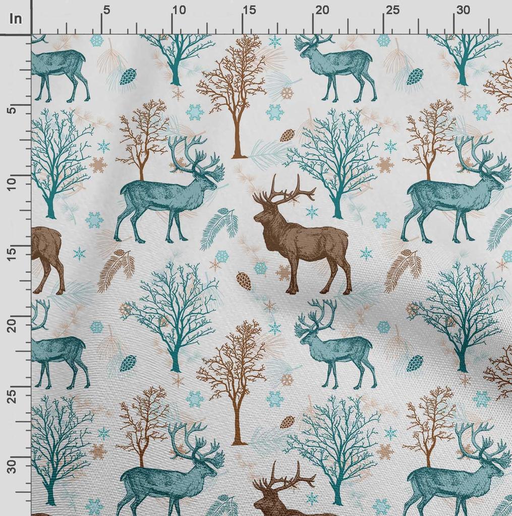 Soimoi Animals Print,  Cotton Cambric, Quilting Fabric Sold by The Yard 42 Inch Wide, Medium Weight Cotton Fabric, Sewing  Supplies, Beige &