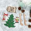 Christmas Assembled Ornament DIY Handmade Sleigh Wooden Craft Xmas Table Decoration Small Snowman