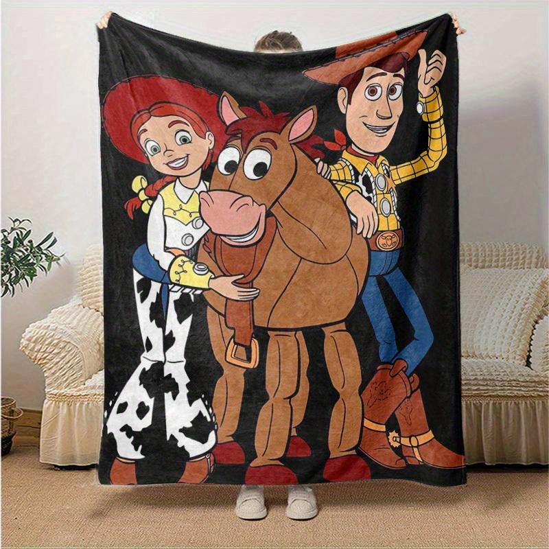 1 pezzo, Coperta Toy Story Jessie Woody Bullseye Arredo Casa, Coperta per Divano, Esterno, Idea Regalo, Flanella, Camera da Letto, Soggiorno, Viaggio, Campeggio, Uso in Auto