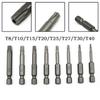 Professional Grade 1/4 Inch Hex Shank Torx Screwdriver Bits 5 Pieces